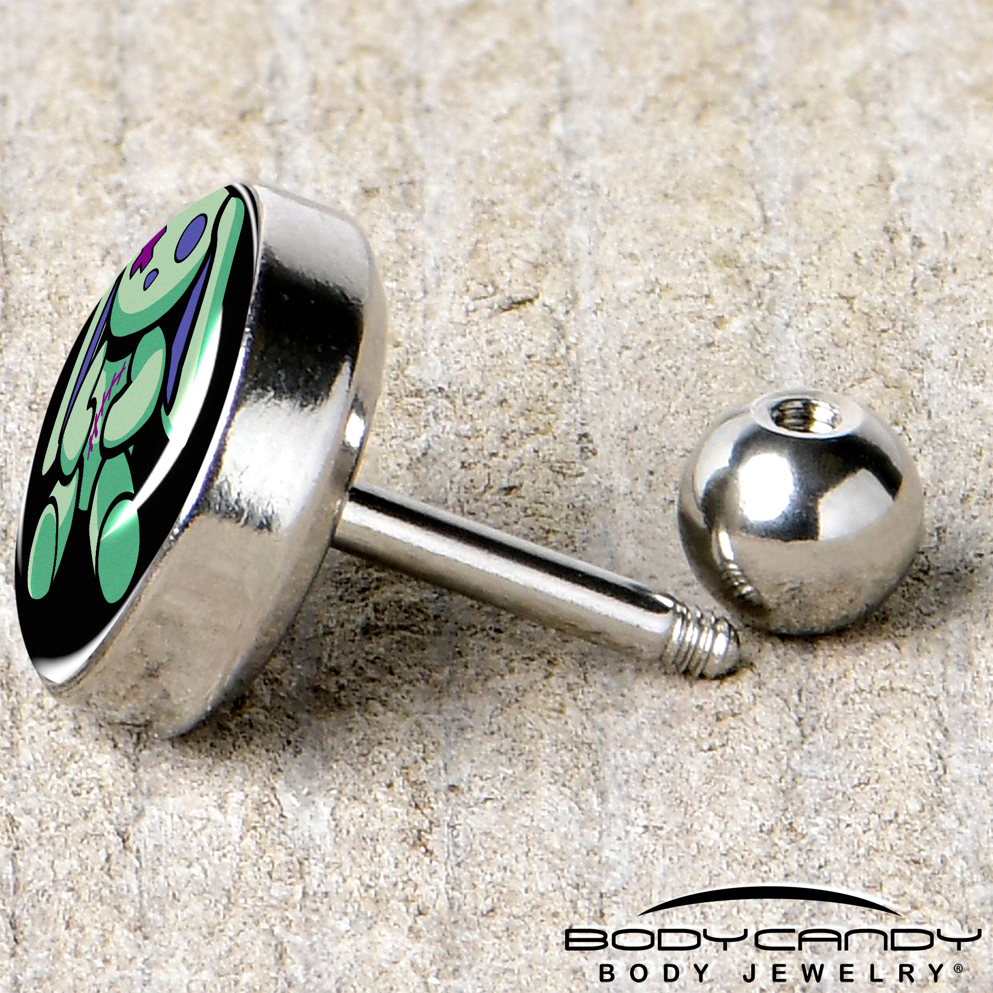 16G 1/4 Zombie Bunny Tragus Cartilage Earring by Onyx O