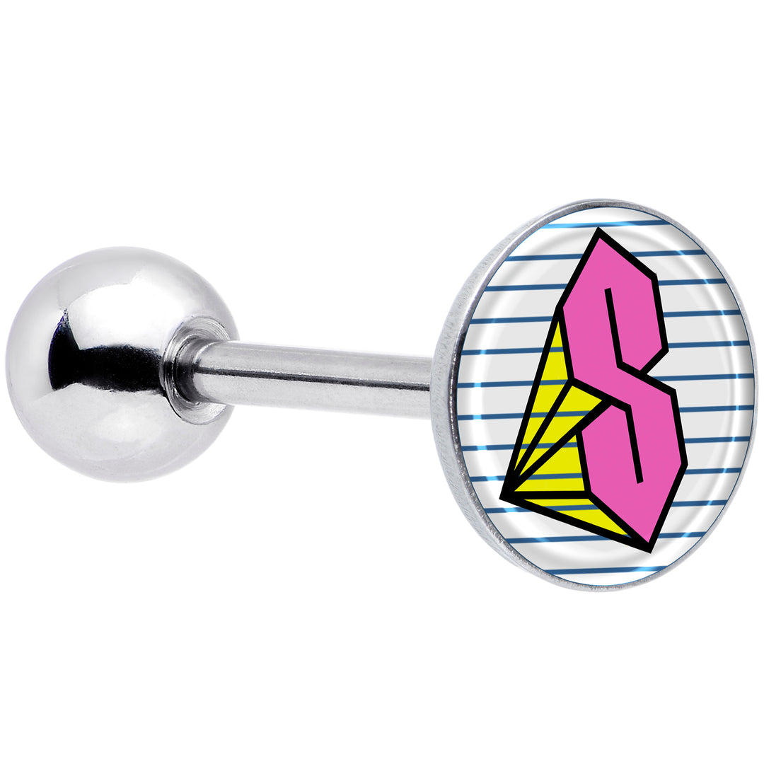 Hot Pink Cool S Barbell Tongue Ring by Onyx O
