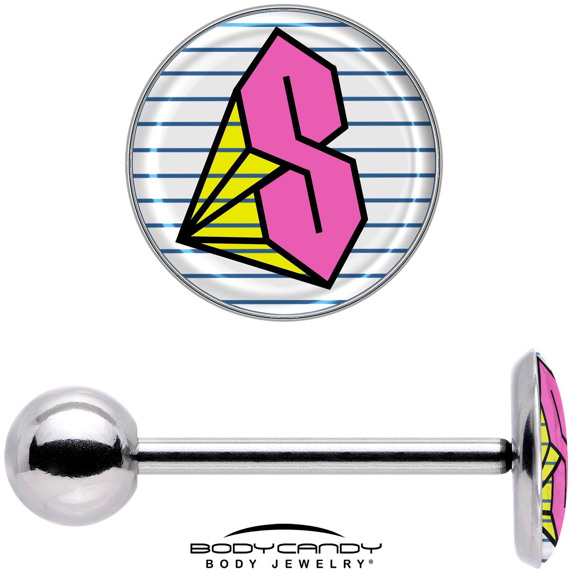 Hot Pink Cool S Barbell Tongue Ring by Onyx O
