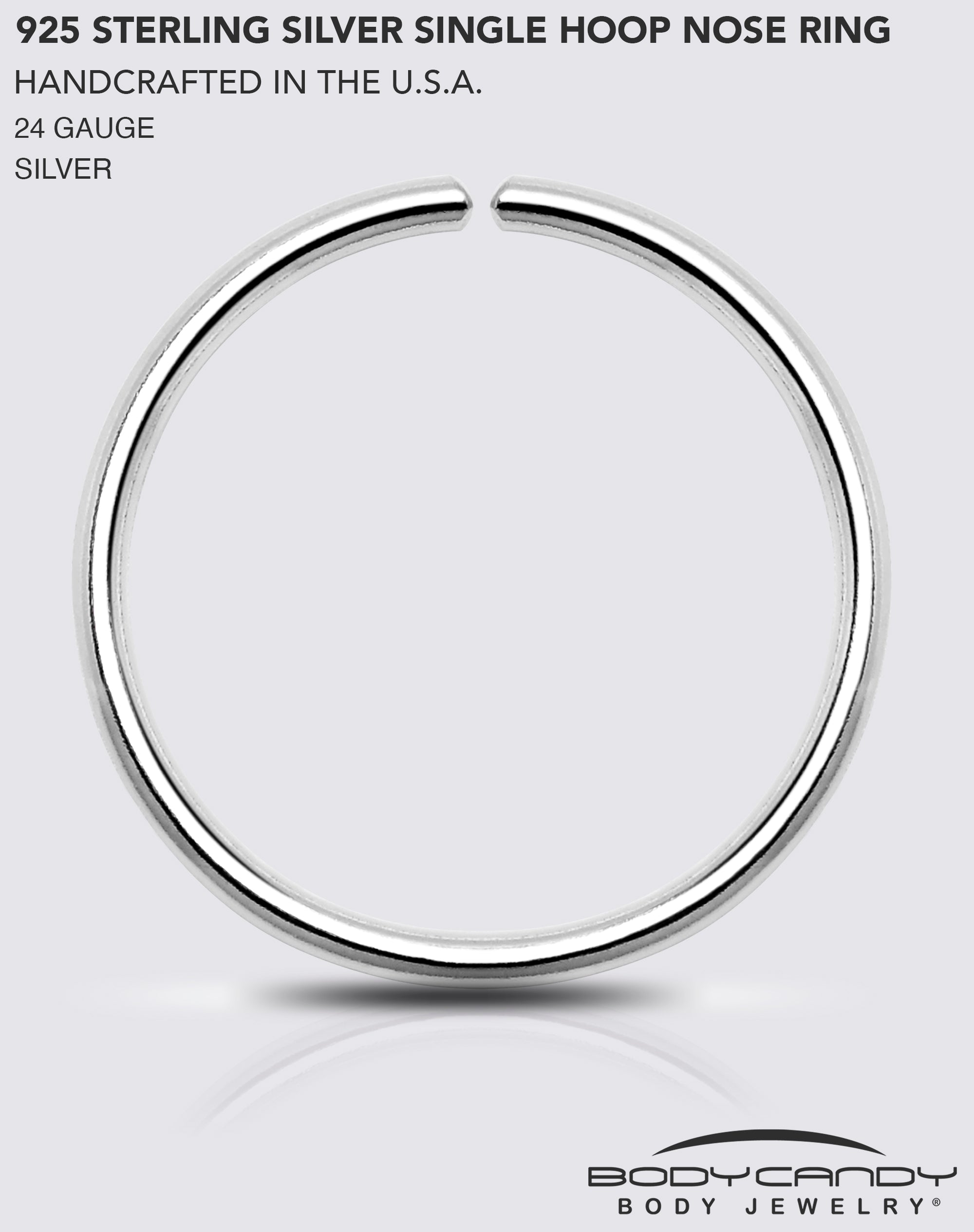 Female 10mm 925 Sterling Silver Nose Ring at Rs 100/piece in Jaipur | ID:  24045911333