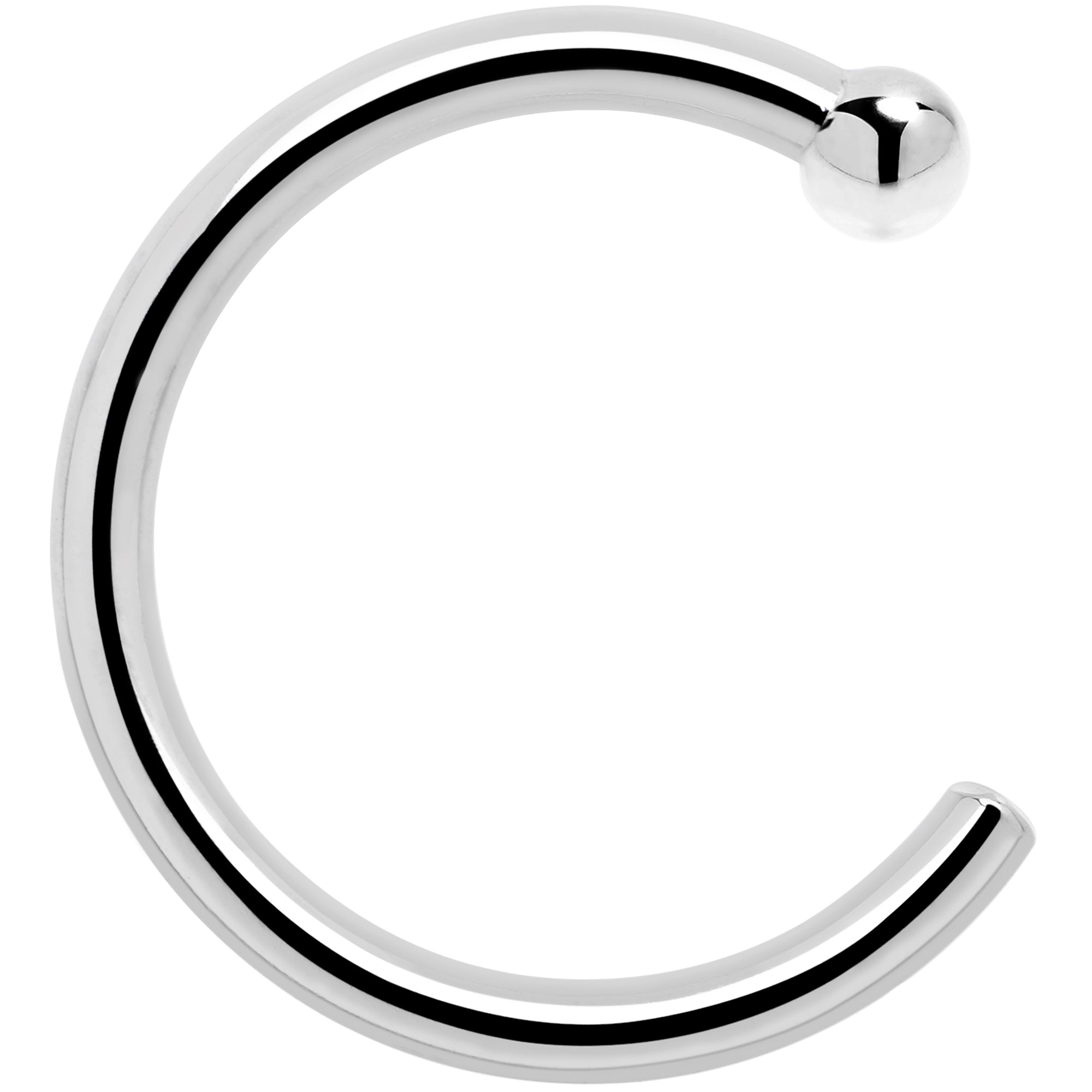 platinum nose hoop USA made 18G