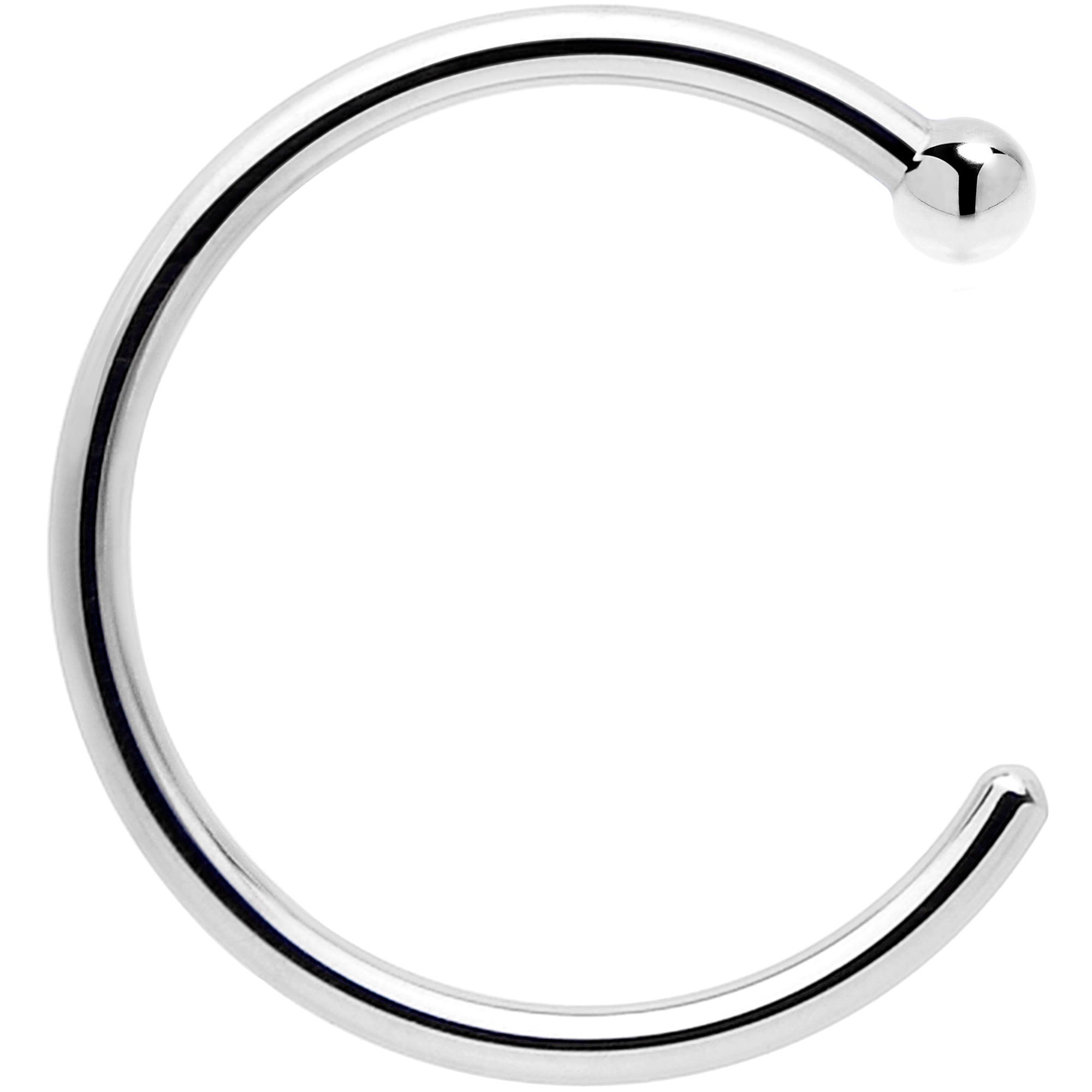 Real Platinum Nose Hoop - Hypoallergenic & Luxurious
