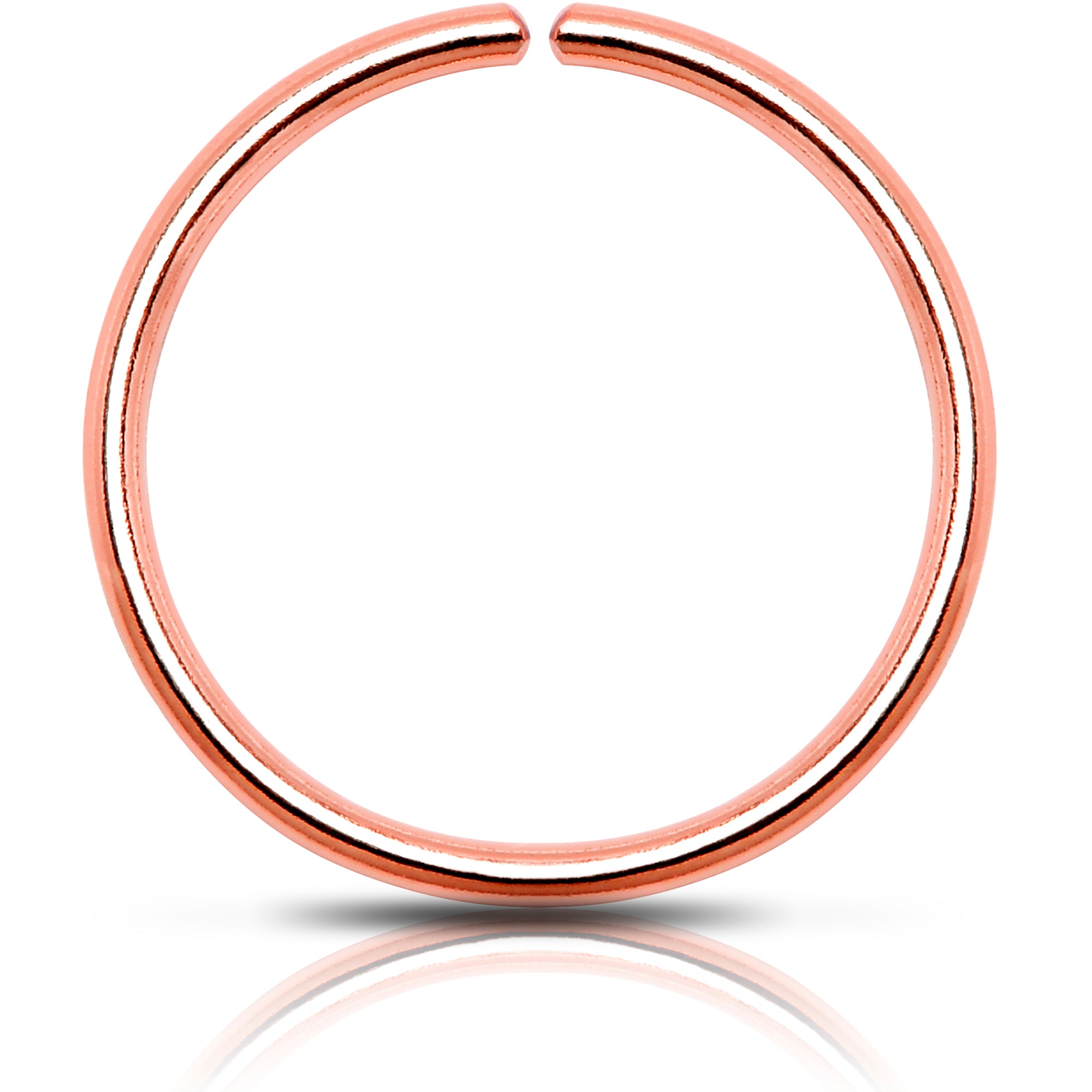 Single Hoop Nose 14k Rose Gold Filled Nose Hoop Ring (Select Your Size)