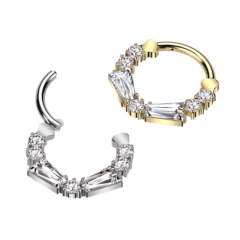 16G 5/16 Implant Grade Titanium Forward Facing Extravagance CZ Hinged ...
