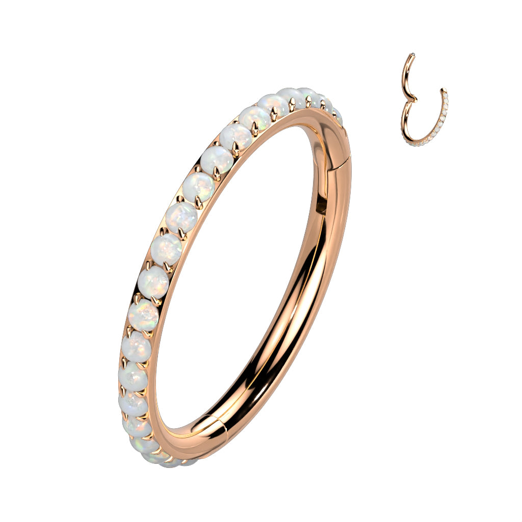 16G 5/16 Implant Grade Titanium Micro Opal Hinged Segment Ring