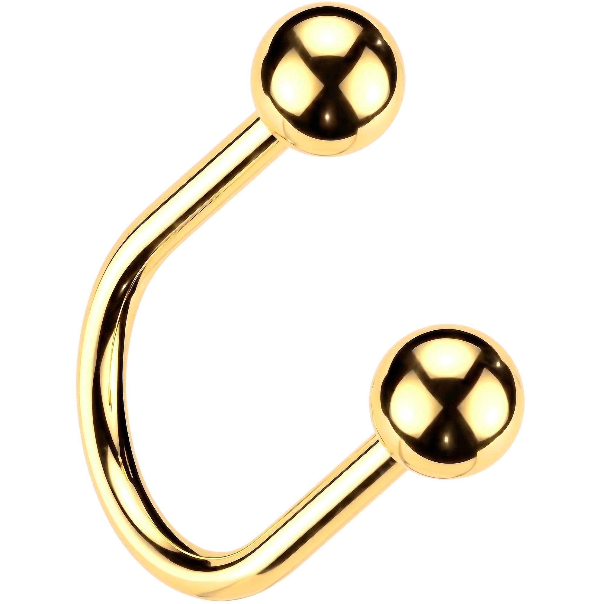 Titanium Ball Top U-Hoop Earring – 18G 5/16 Threadless Push-In