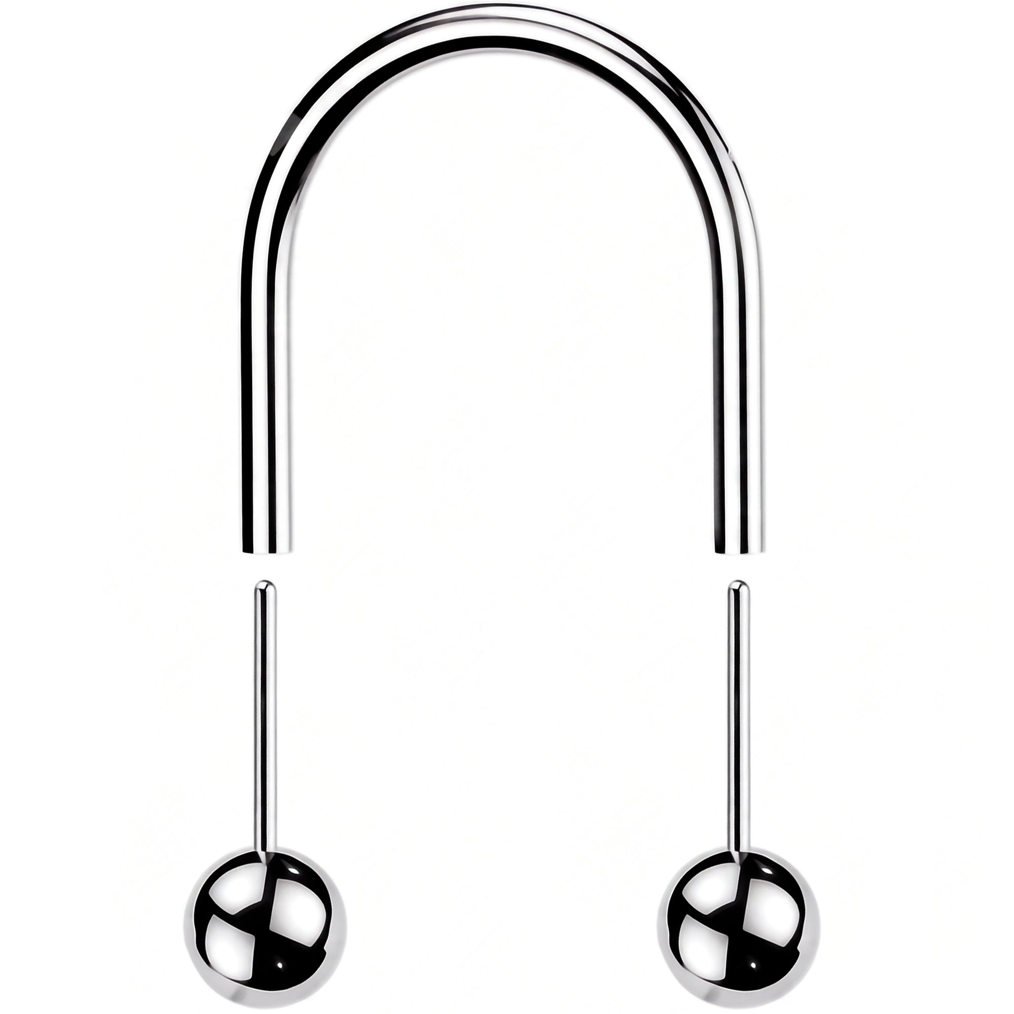 Titanium Push In U Hoop Tragus Helix Cartilage Earring with Ball