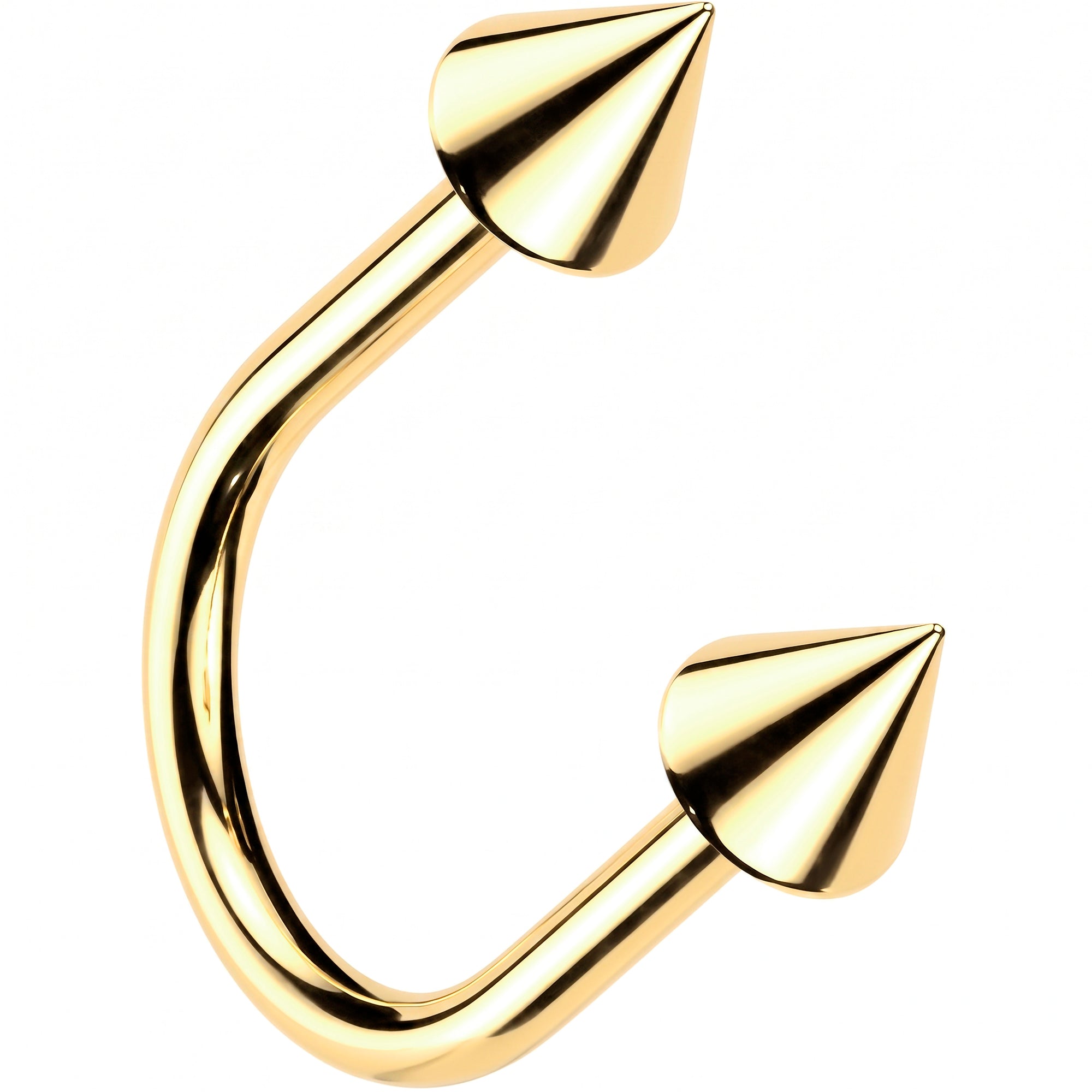 Titanium Spike Top U-Hoop Earring – 18G 5/16 Threadless Push-In