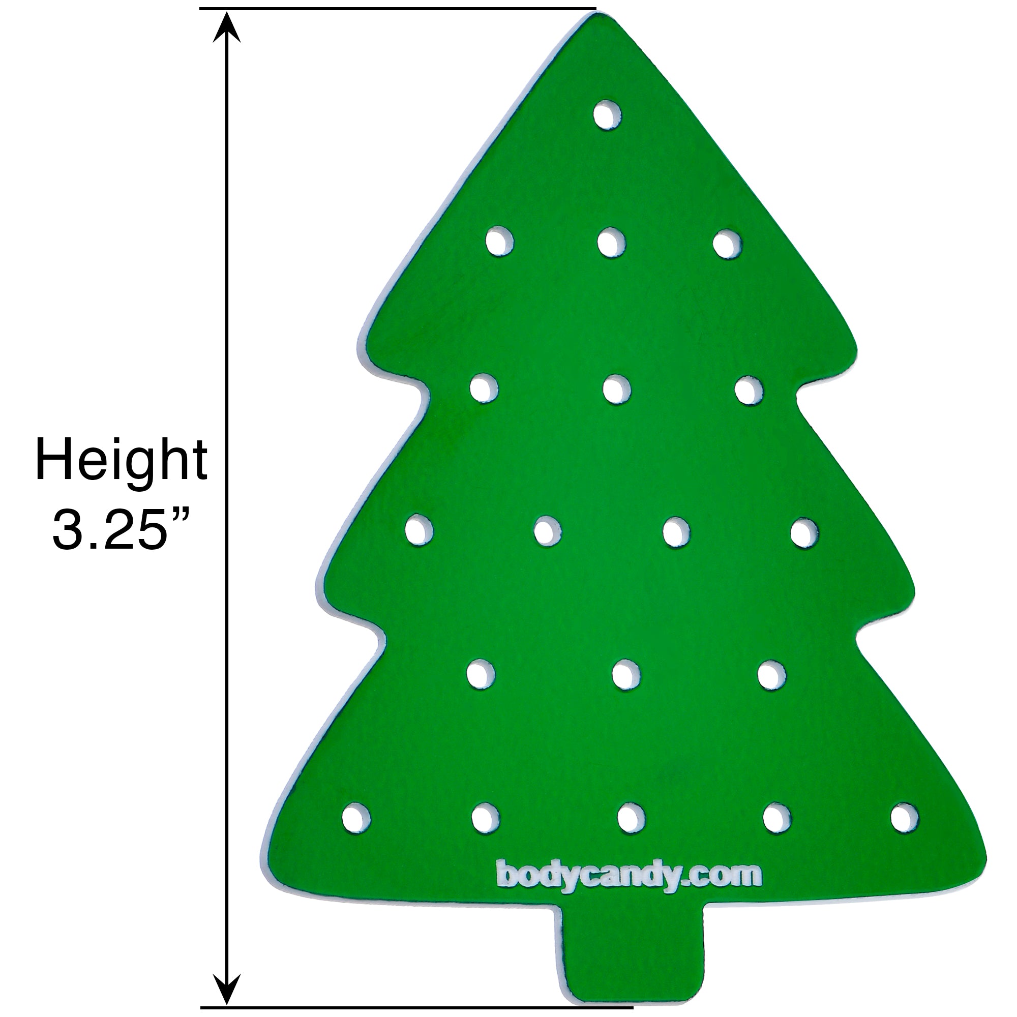Holiday-themed Christmas tree earring palette