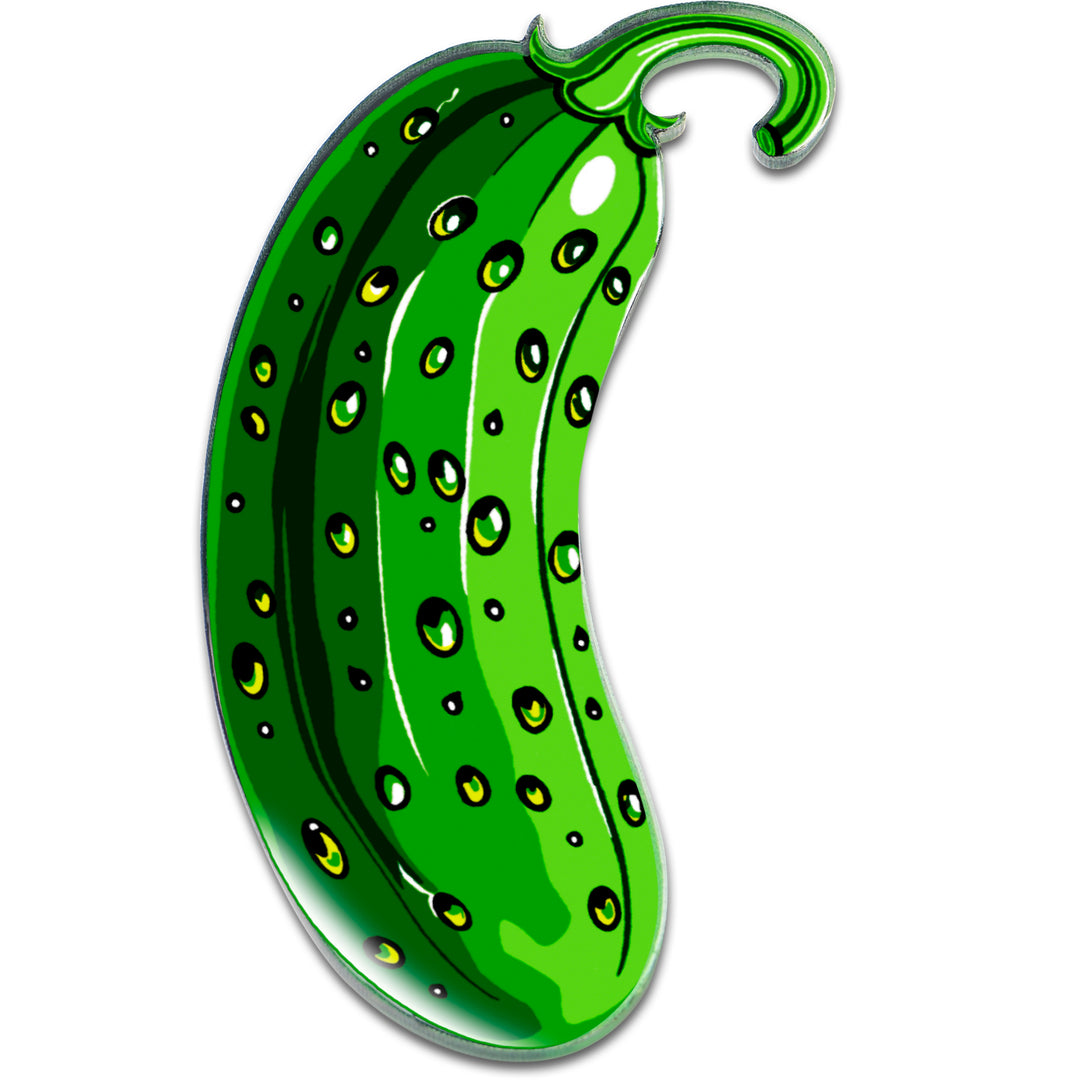 Acrylicious Funky Green Pickle Magnet by Onyx O