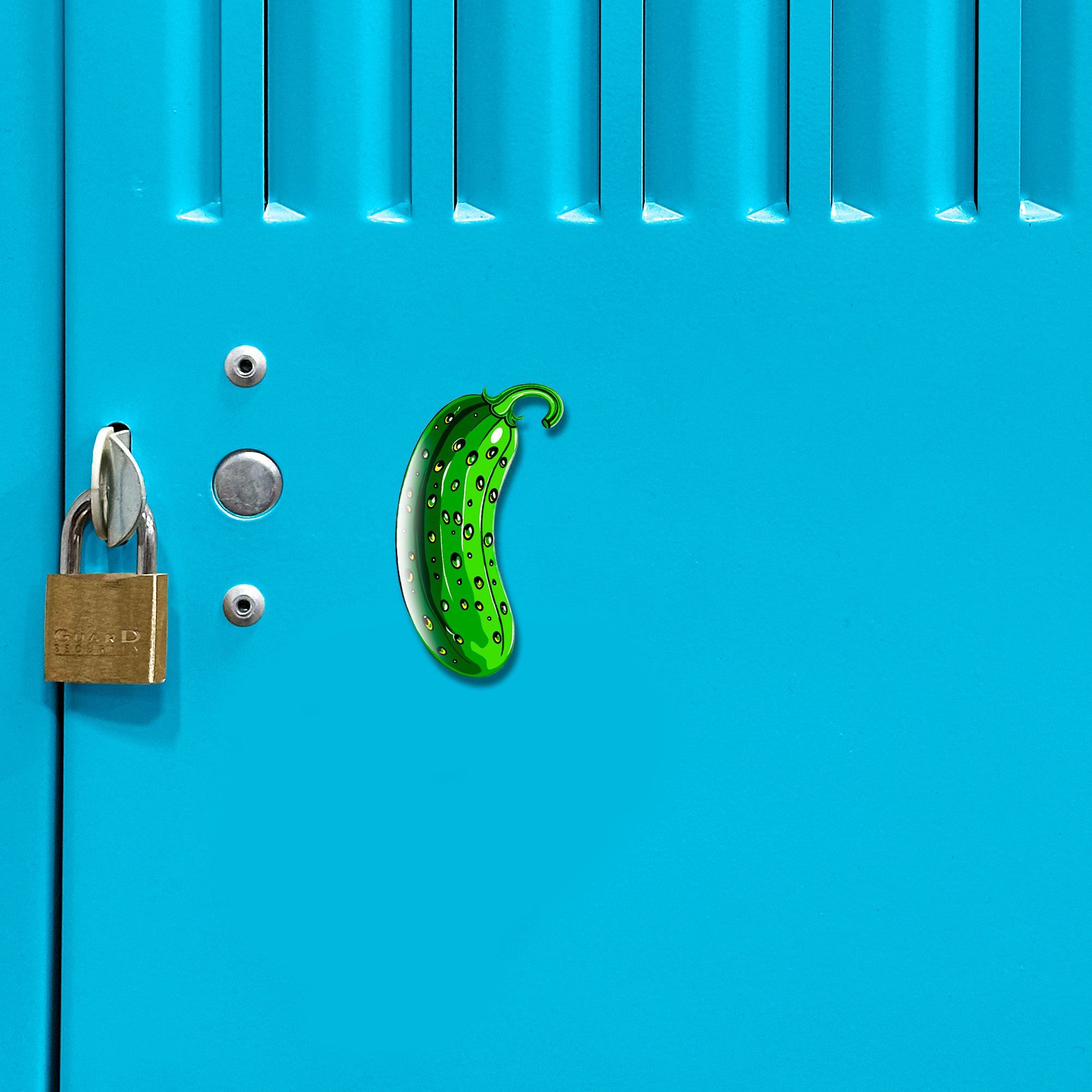 Acrylicious Funky Green Pickle Magnet by Onyx O