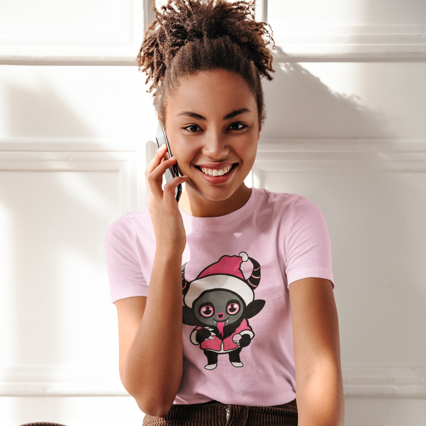 Holiday Krampus Cutie Pink Tee Shirt