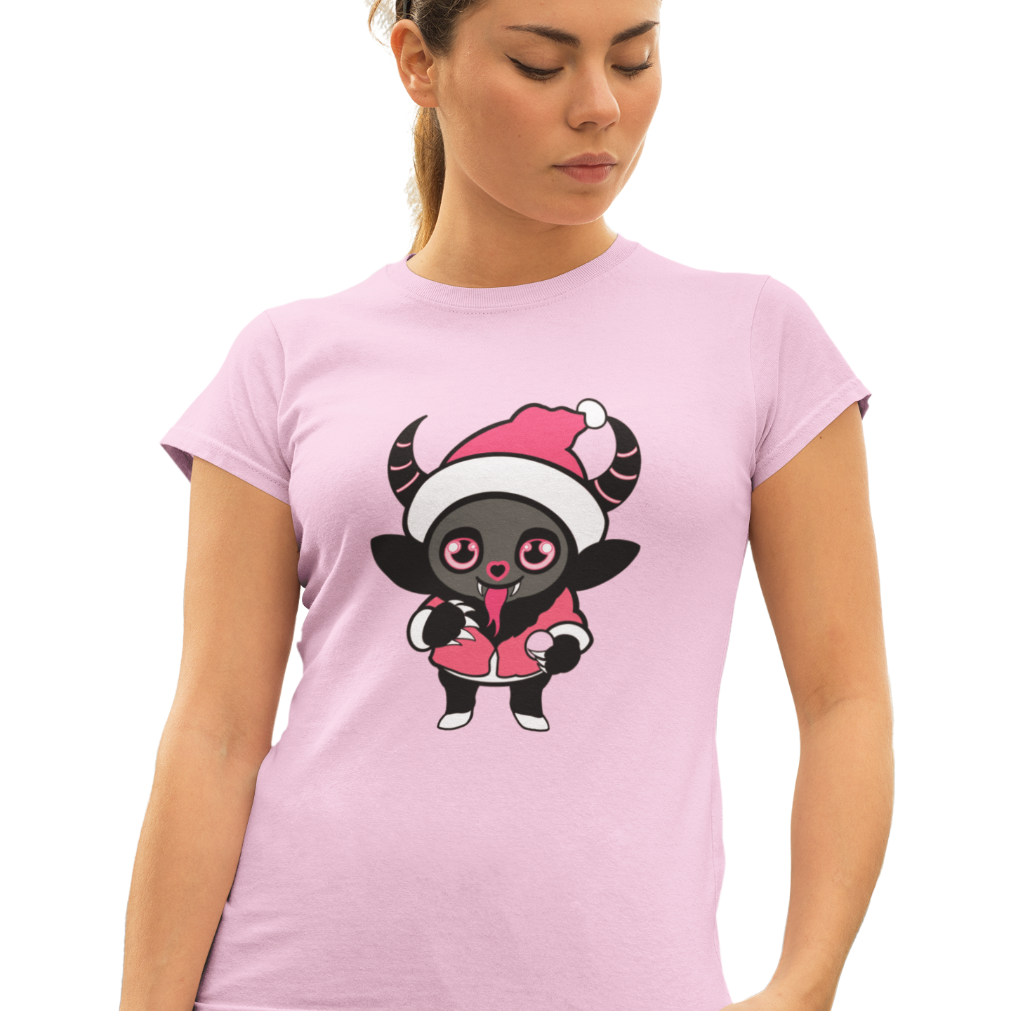 Holiday Krampus Cutie Pink Tee Shirt