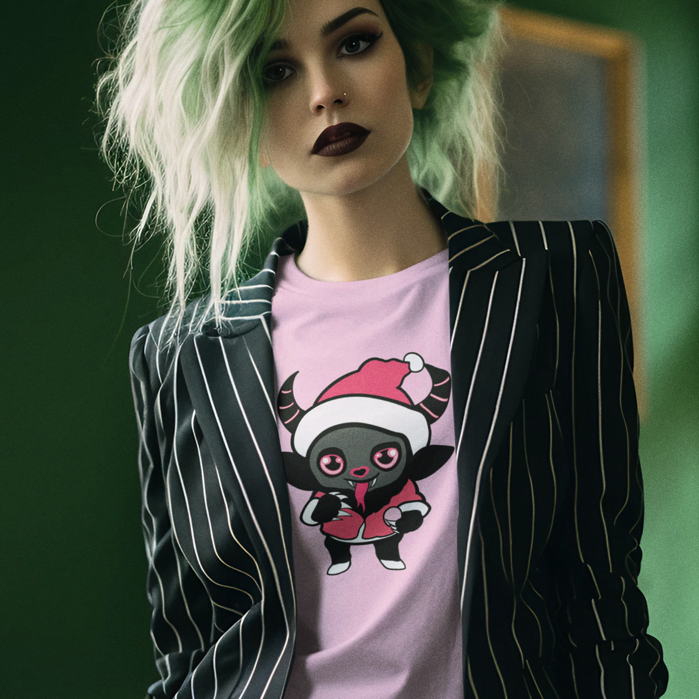 Holiday Krampus Cutie Pink Tee Shirt