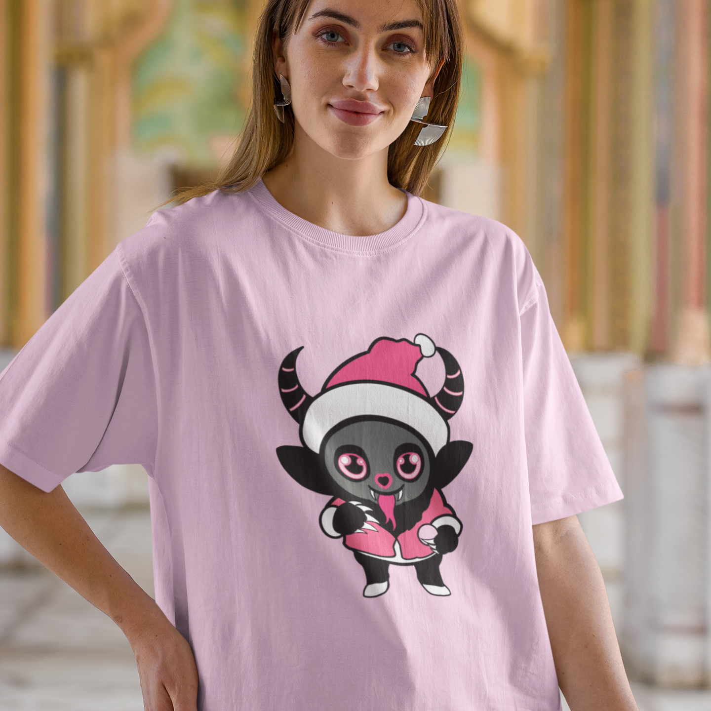 Holiday Krampus Cutie Pink Tee Shirt