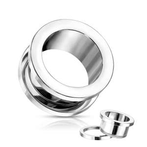 Implant Grade Titanium Screw Fit Double Flare Flesh Tunnel Plug Set Sizes 3mm to 25mm