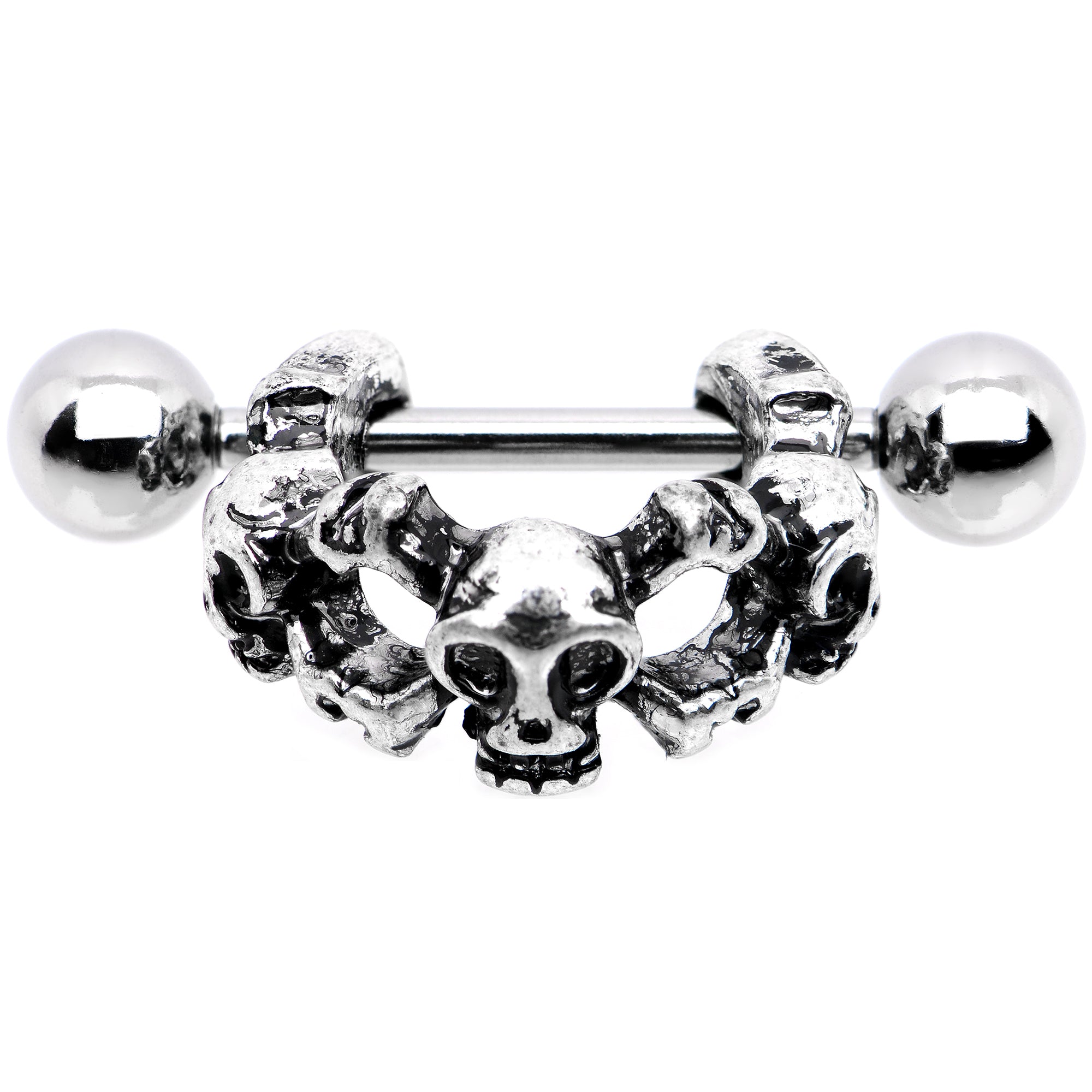 16 Gauge 1/2 Gothic Skull Cartilage Cuff