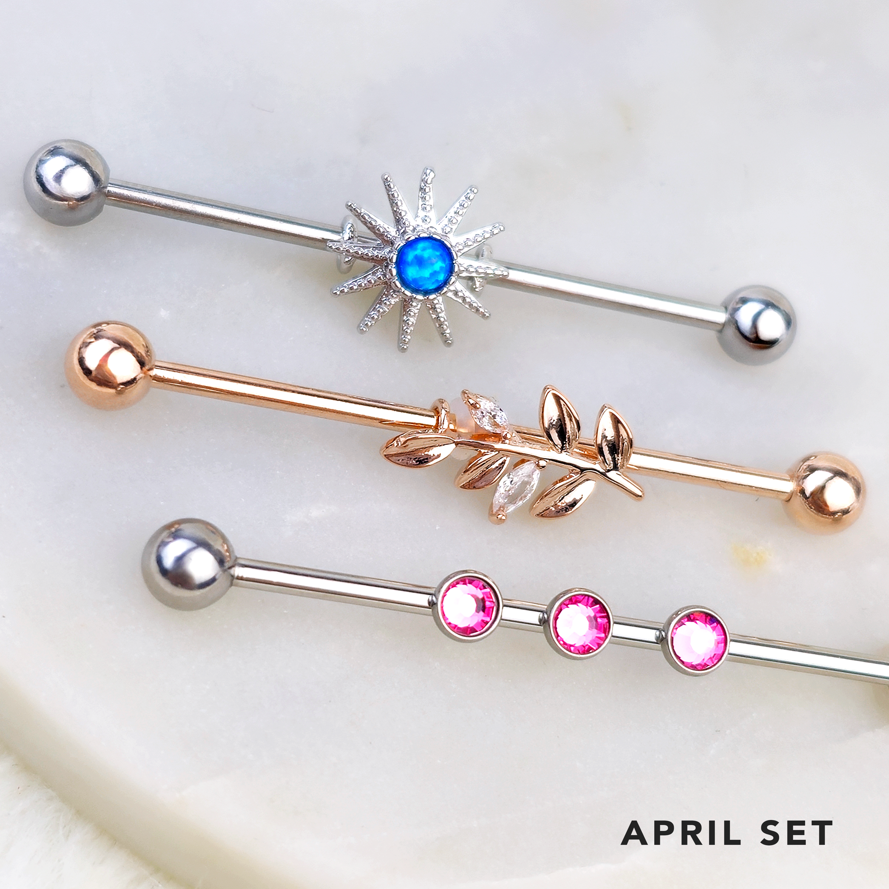 Body Piercing Industrial Piercing Set Dropship 14G Surgical