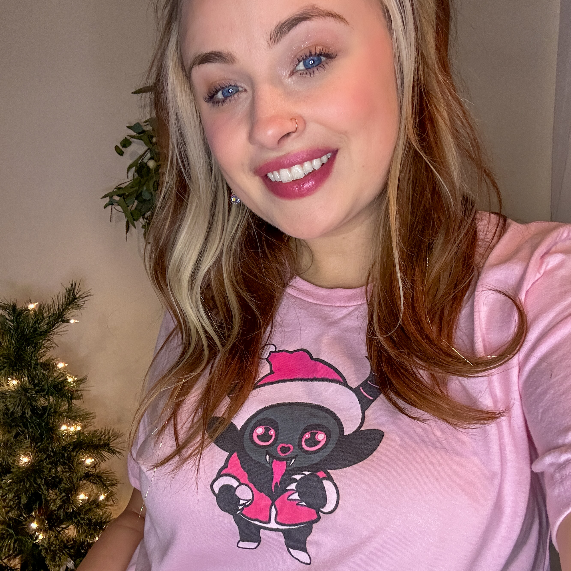 Holiday Krampus Cutie Pink Tee Shirt