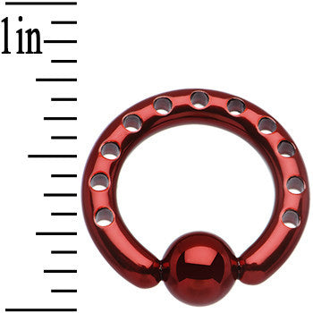 8 Gauge INDUSTRIAL PUNCHED Red TITANIUM BCR