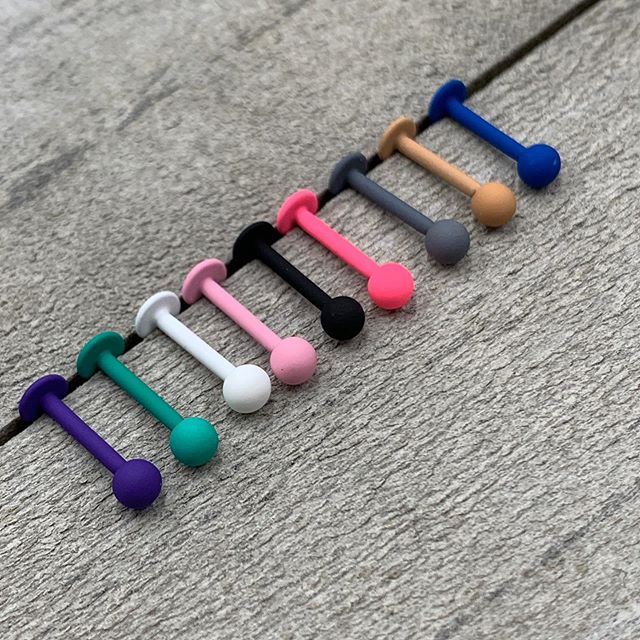 16G 5/16 Light Pink Acrylic Matte Labret Monroe Tragus