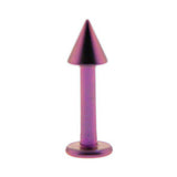 Solid Titanium Pink Cone Labret 3/8 – BodyCandy