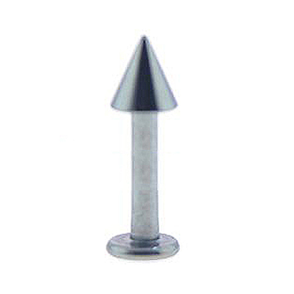 Solid Titanium Light Blue Cone Labret 5/16-4mm