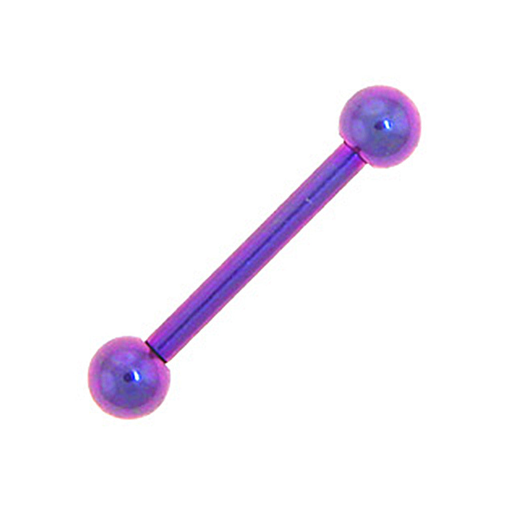 Solid Titanium Purple Barbell 3/8-3mm