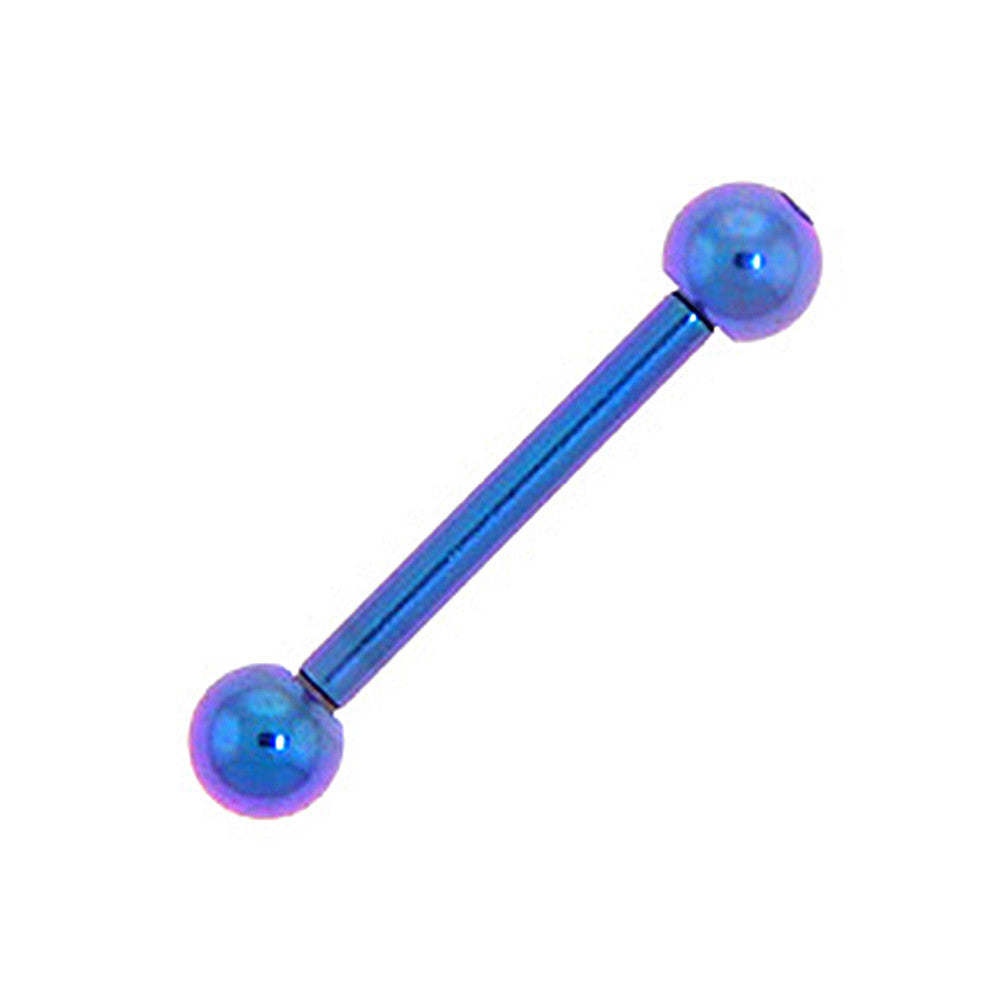 Solid Titanium Dream Blue Purple Barbell 3/8-3mm