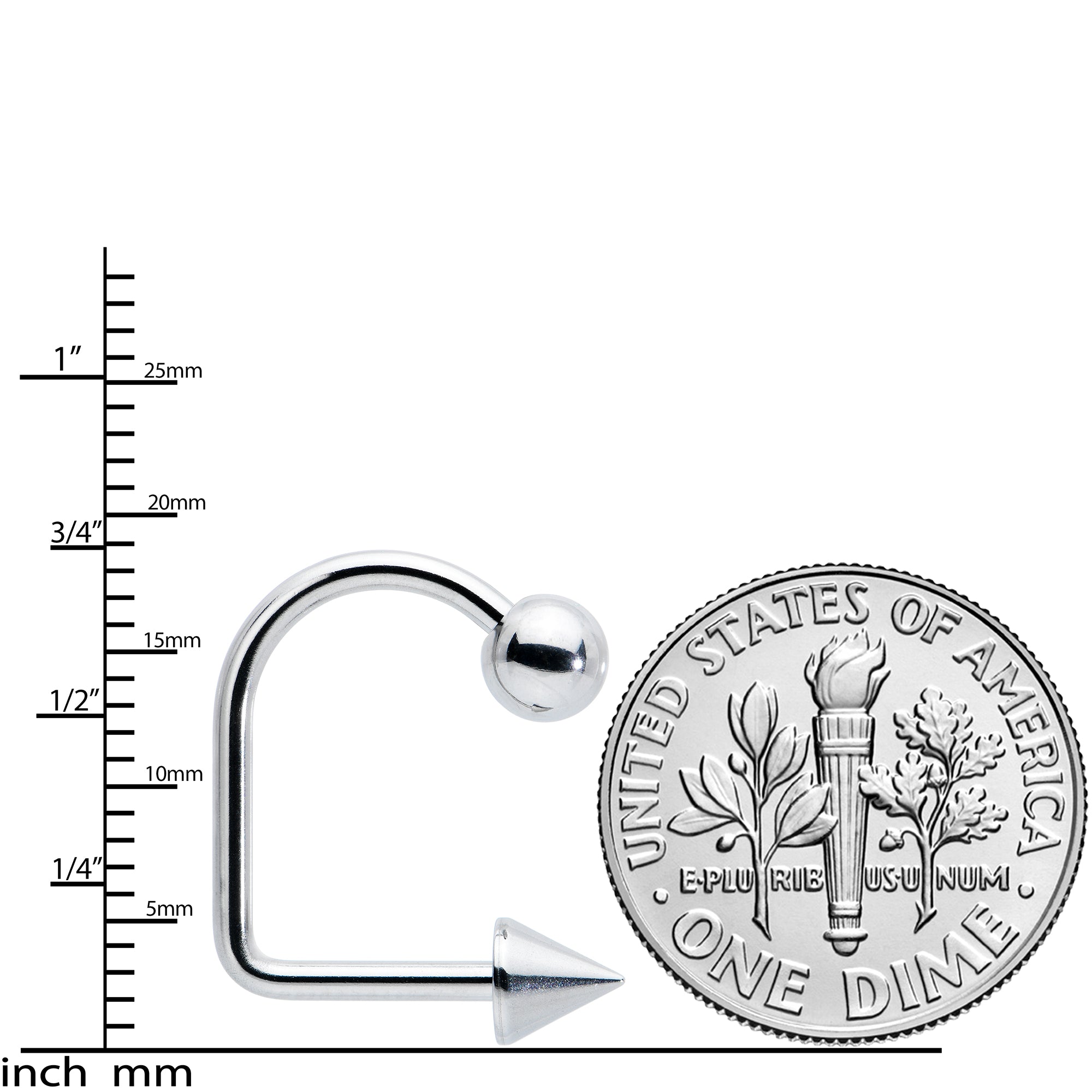 14G Stainless Steel LIPPYLOOP Ball Spike Labret