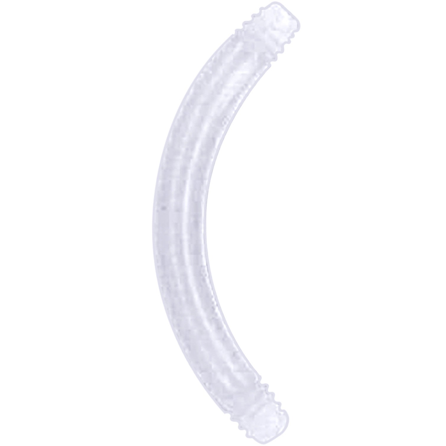 14 Gauge Clear 3/8 Curved Bioplast Flexible Replacement Barbell