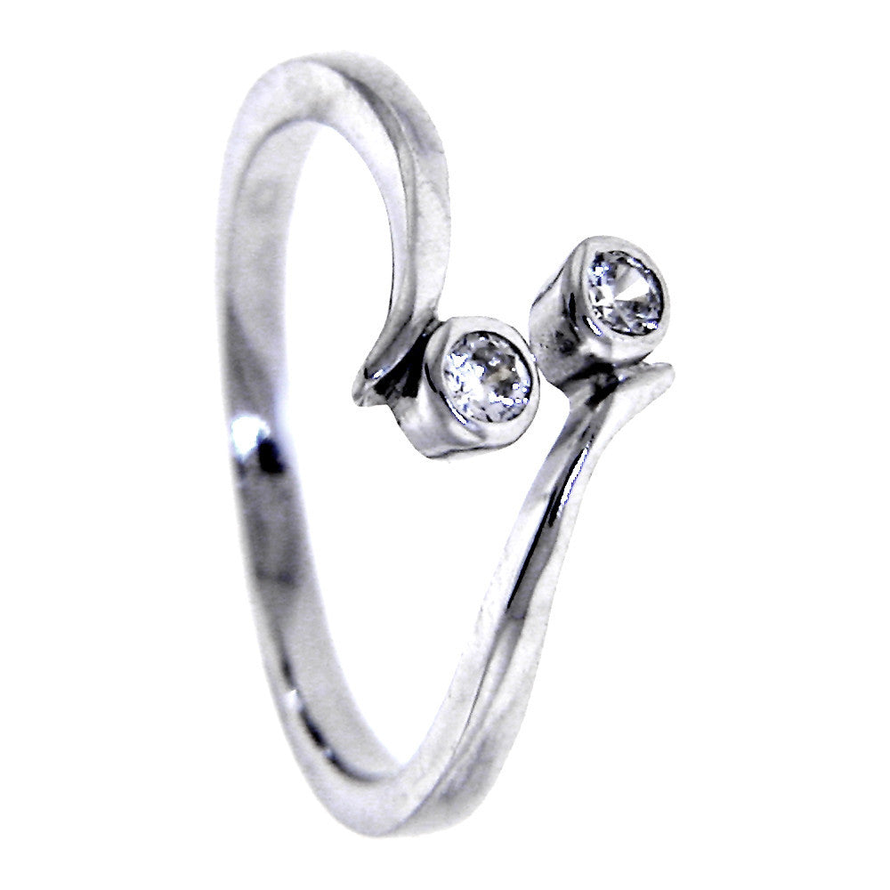 Sterling Silver 925 Cubic Zirconia Simplicity Toe Ring