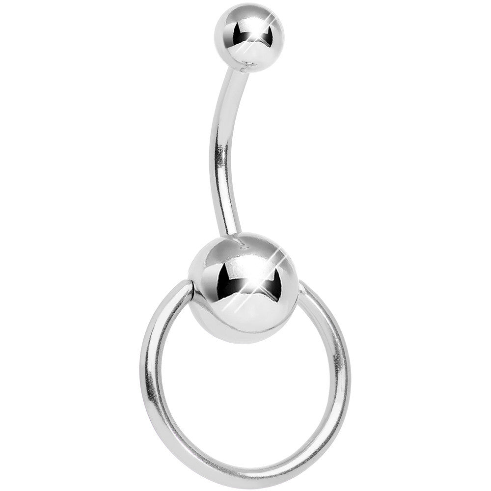 316L Stainless Steel BCR Ball Belly Ring