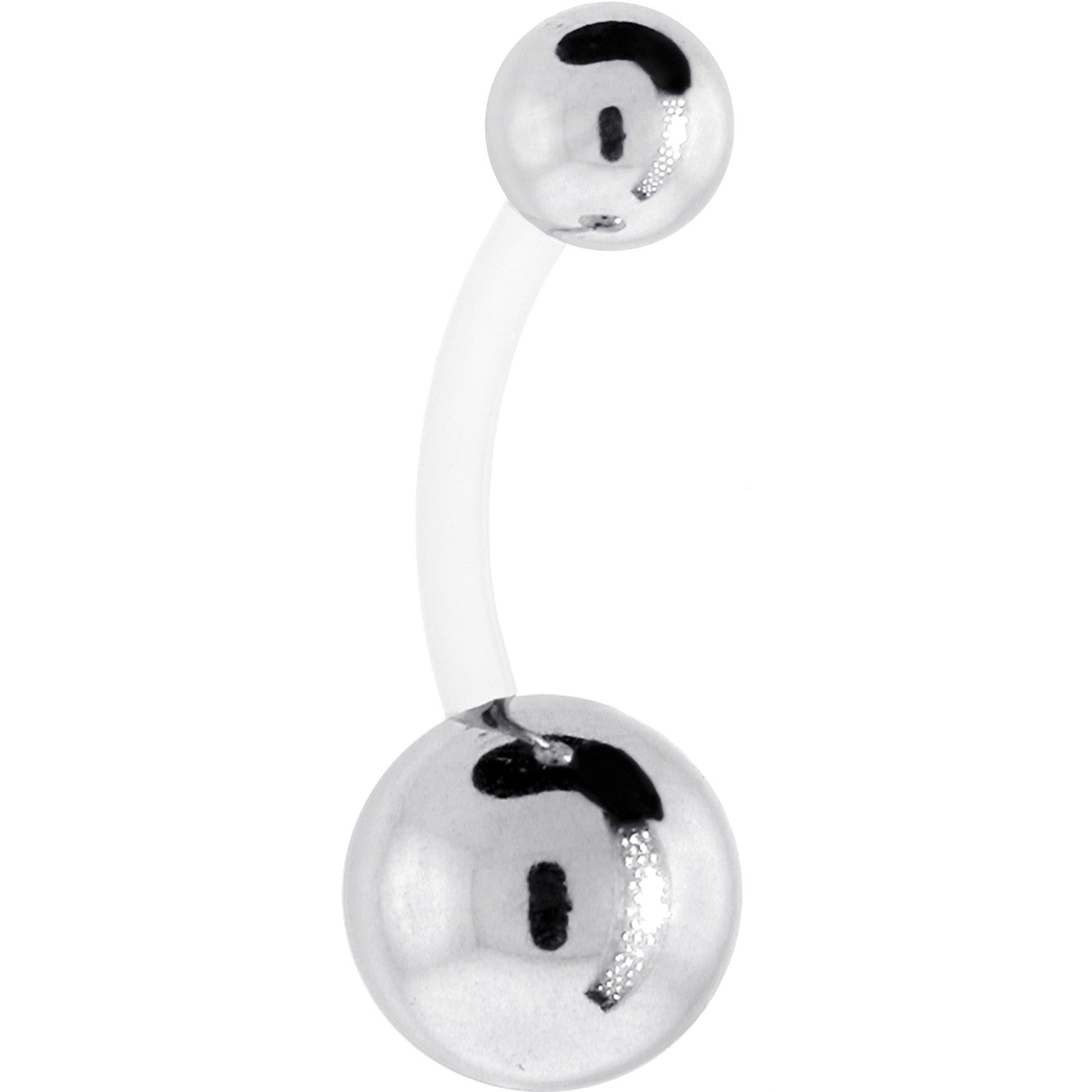 Stainless Steel Ball Bioplast Belly Ring