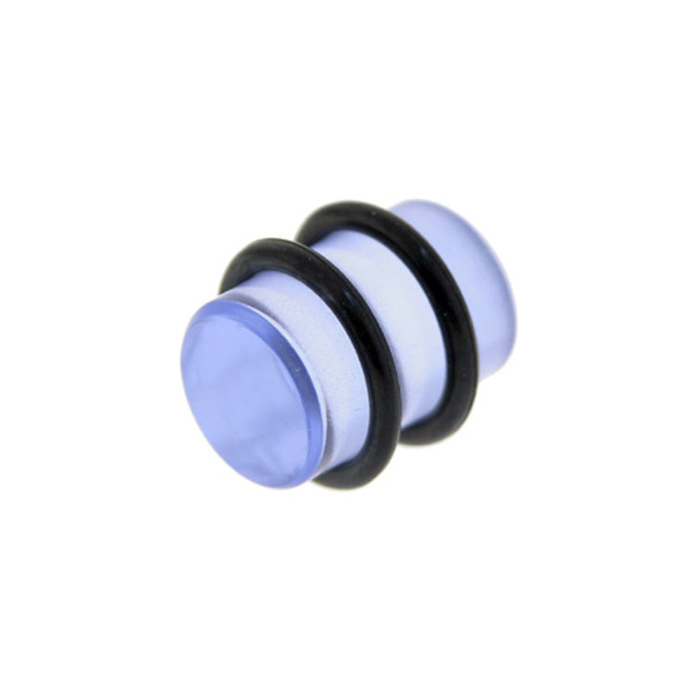 3/8 Gauge Blue UV Acrylic Plug