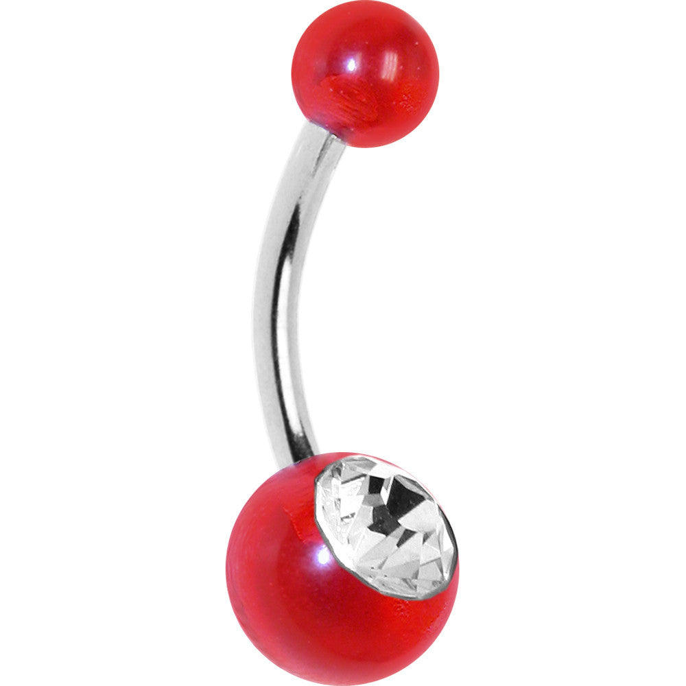 Crystalline Gem Ny Apple Belly Ring