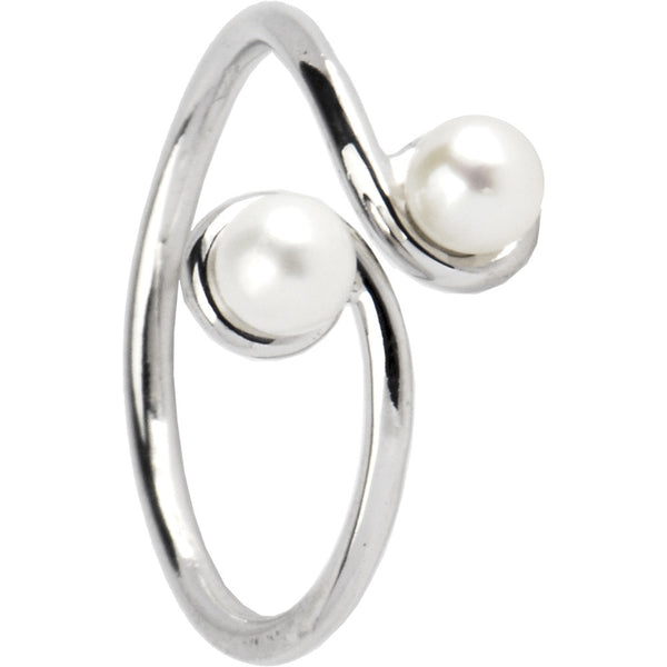 Sterling Silver 925 Synthetic Pearl Toe Ring