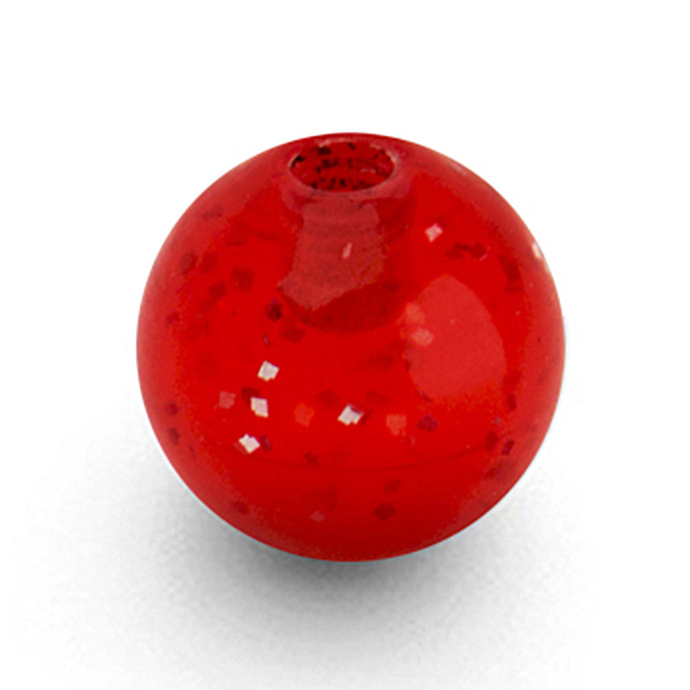 Red Glitter UV Replacement Ball - 6mm