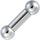 0 Gauge Straight Stainless Steel Barbell 3/4 12mm