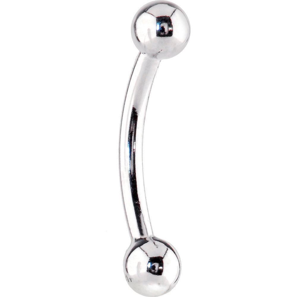 10-Pack 16G 5/16" Curved Barbell Eyebrow Rings - 316L Surgical Steel With 3MM Balls