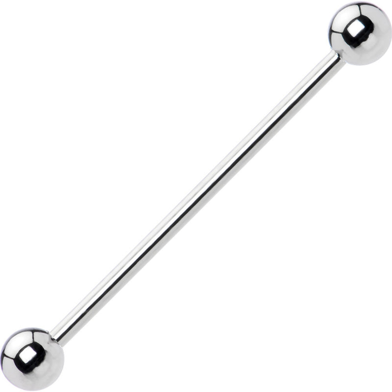 2-Piece 316L Surgical Steel Industrial Barbells - 14G, 1.5", Silver