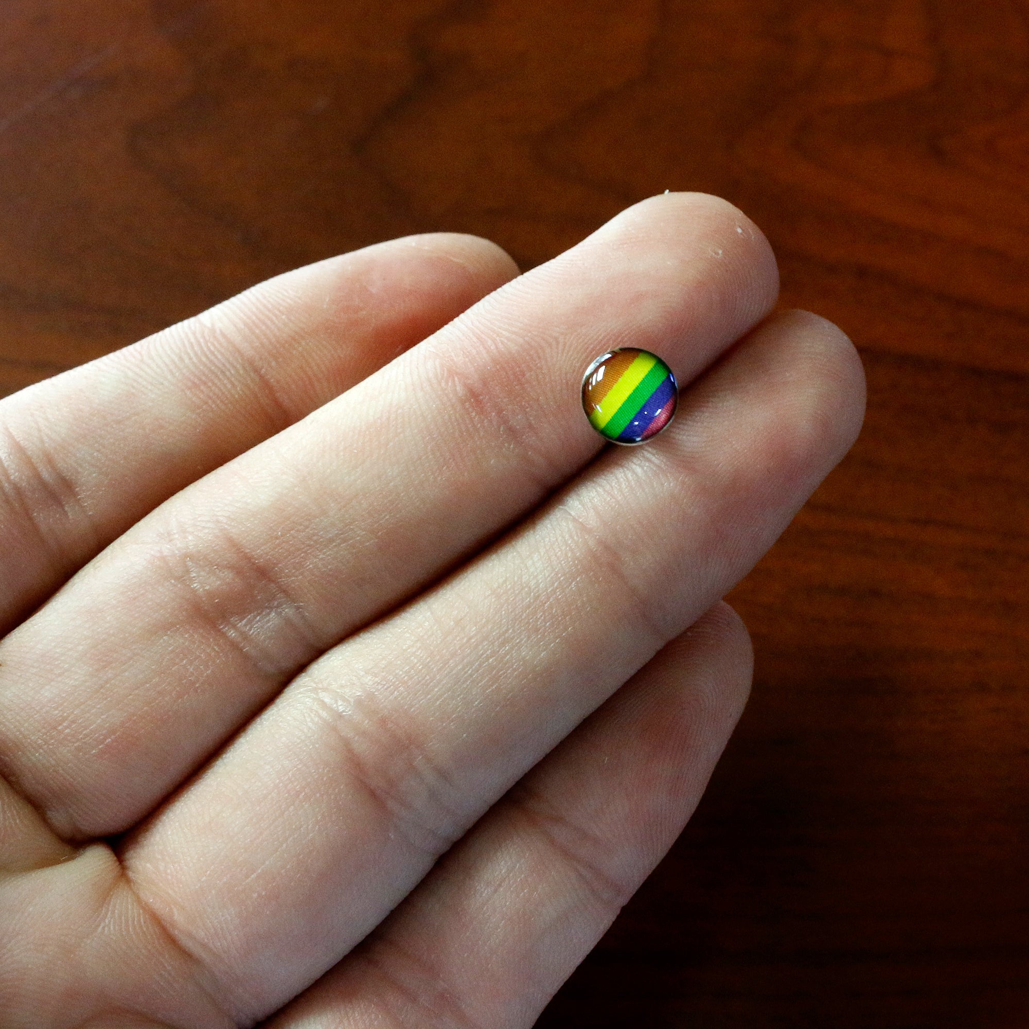 Surgical Steel RAINBOW Gay Pride Barbell