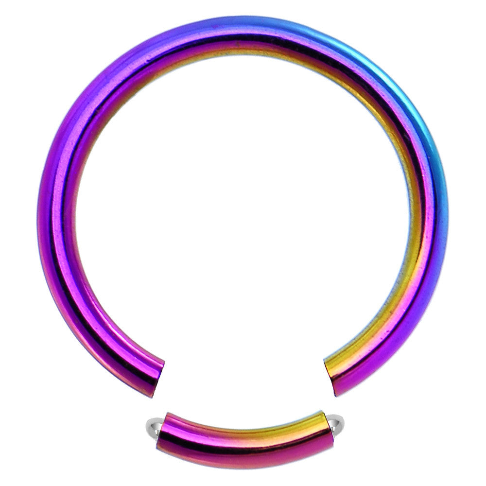 14 Gauge 1/2 Rainbow Anodized Segment Ring