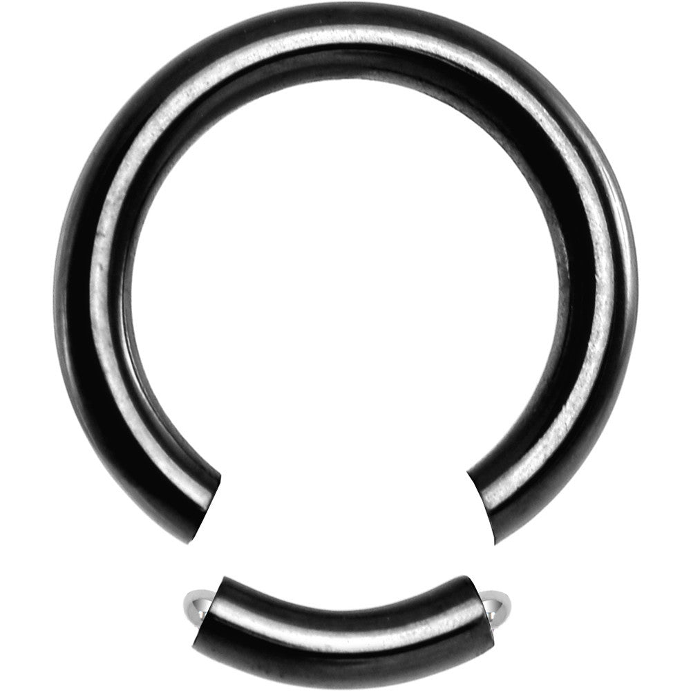 10 Gauge 1/2 Black Anodized Segment Ring