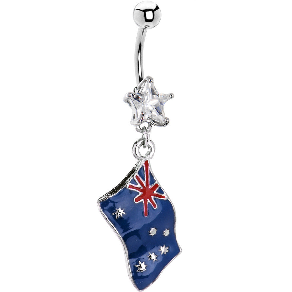 Australia Flag Dangle Belly Ring