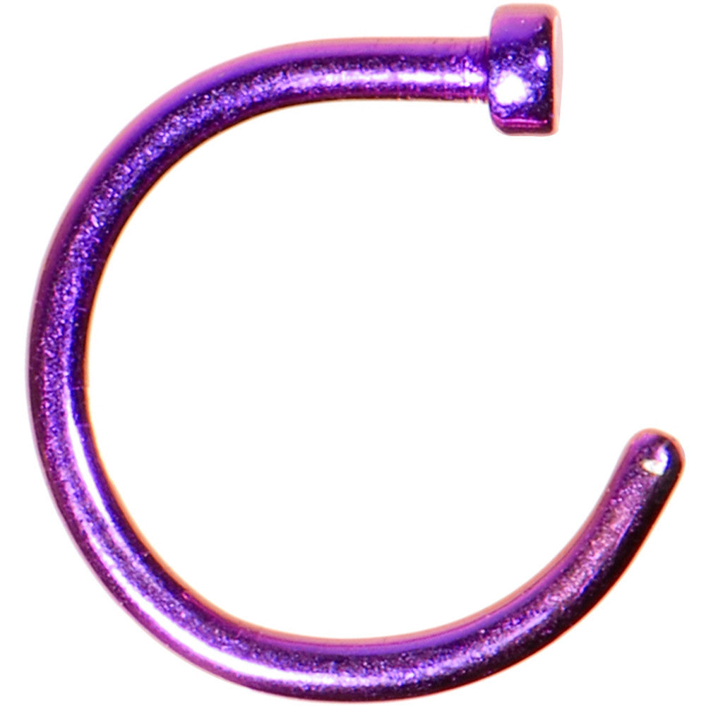 18 Gauge 5/16 Purple Anodized Titanium Nose Hoop