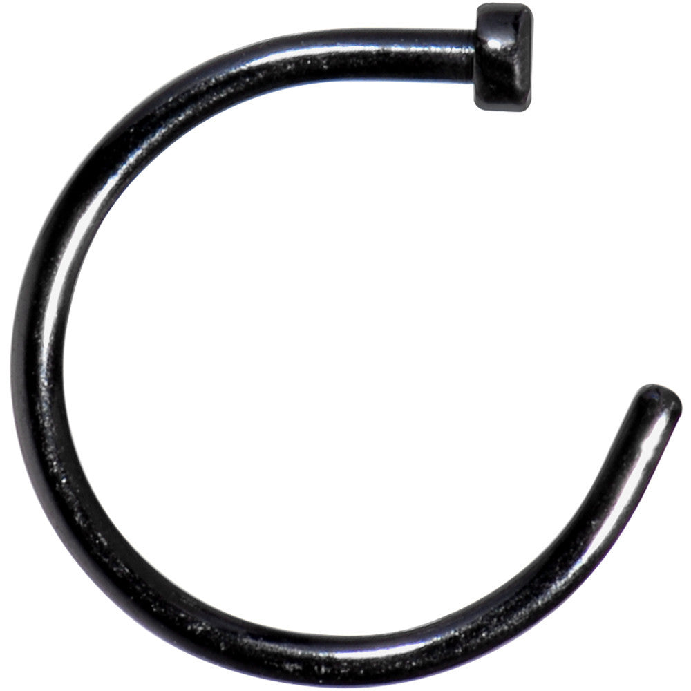 18 Gauge 3/8 Black Anodized Titanium Nose Hoop