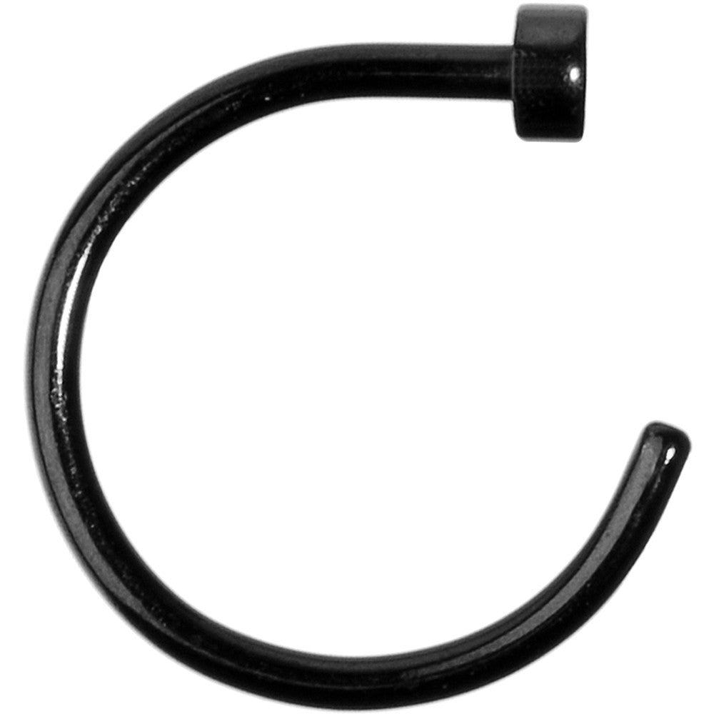 20 Gauge 5/16 Black Anodized Titanium Nose Hoop