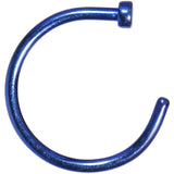 20 Gauge 3/8 Blue Anodized Titanium Nose Hoop