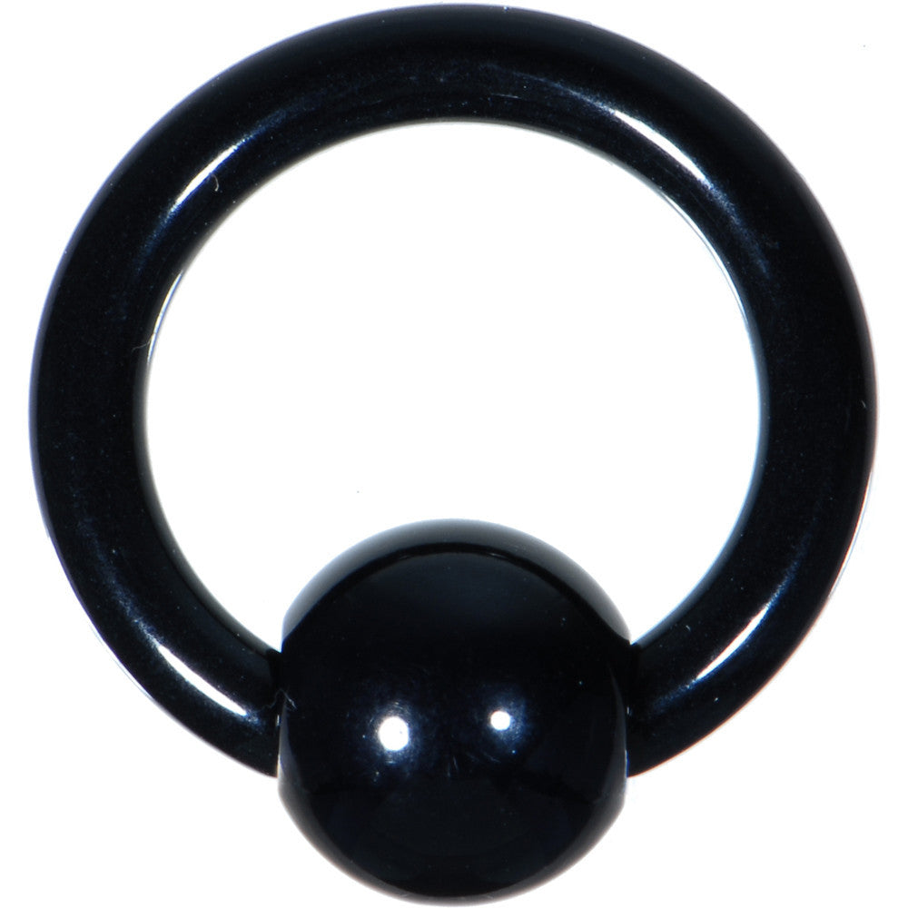 10 Gauge Black Acrylic Ball Captive Ring